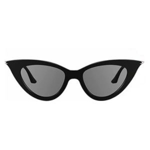BLACK Retro Cat Eye Vintage Style Sunglasses